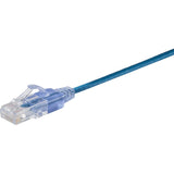 Monoprice 5-Pack, SlimRun Cat6A Ethernet Network Patch Cable, 7ft Blue