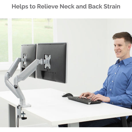 Fellowes Platinum Series Dual Monitor Arm - Silver