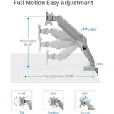 Fellowes Platinum Series Dual Monitor Arm - Silver