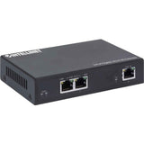 Intellinet 2-Port Gigabit Ultra PoE Extender, Adds up to 100 m (328 ft.) to PoE Range, PoE Power Budget 60 W, Two PSE Ports with 30 W Output Each, IEEE 802.3bt/at/af Compliant, Metal Housing