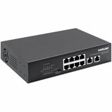 Intellinet 8-Port Gigabit Ethernet PoE+ Switch with 2 RJ45 Gigabit Uplink Ports