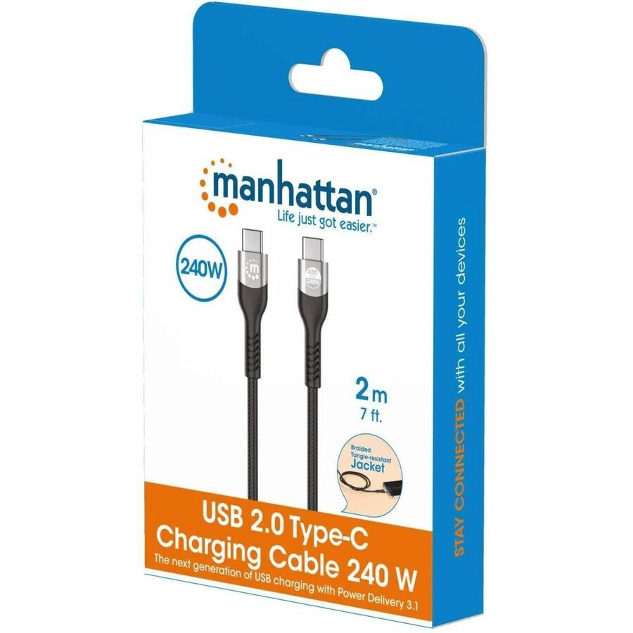 Manhattan USB 2.0 Type-C EPR Charging Cable 240 W / PD 3.1