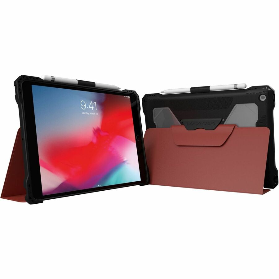 Extreme Folio-X2 for iPad 9 (7/8) 10.2" (2021) (New Wipeable Material) (Red)