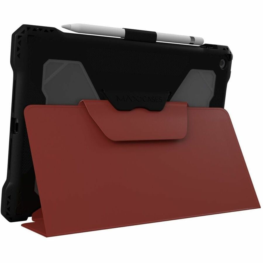 Extreme Folio-X2 for iPad 9 (7/8) 10.2" (2021) (New Wipeable Material) (Red)