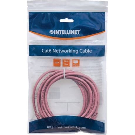 Intellinet Network Solutions Cat6 UTP Network Patch Cable, 7 ft (2.0 m), Pink