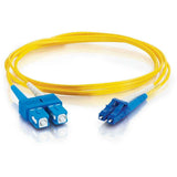 C2G 1m LC-SC 9/125 Duplex Single Mode OS2 Fiber Cable - Yellow - 3ft