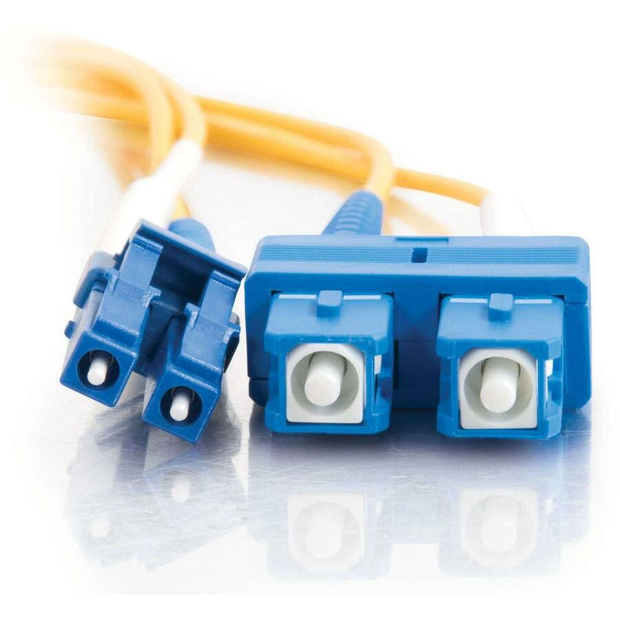 C2G 1m LC-SC 9/125 Duplex Single Mode OS2 Fiber Cable - Yellow - 3ft