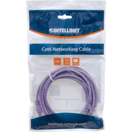 Intellinet Network Solutions Cat6 UTP Network Patch Cable, 7 ft (2.0 m), Purple