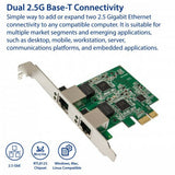 SYBA Dual 2.5 Gigabit Ethernet PCI-e x1 Network Card