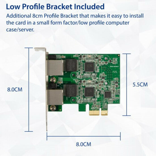 SYBA Dual 2.5 Gigabit Ethernet PCI-e x1 Network Card