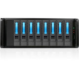 RAIDage JAGE480HDBL-M1 Drive Enclosure SAS-2, SATA/600 - Mini-SAS HD Host Interface - 4U Rack-mountable - Black, Blue