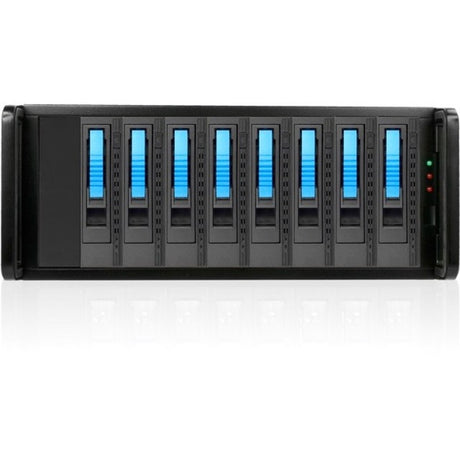 RAIDage JAGE480HDBL-M1 Drive Enclosure SAS-2, SATA/600 - Mini-SAS HD Host Interface - 4U Rack-mountable - Black, Blue