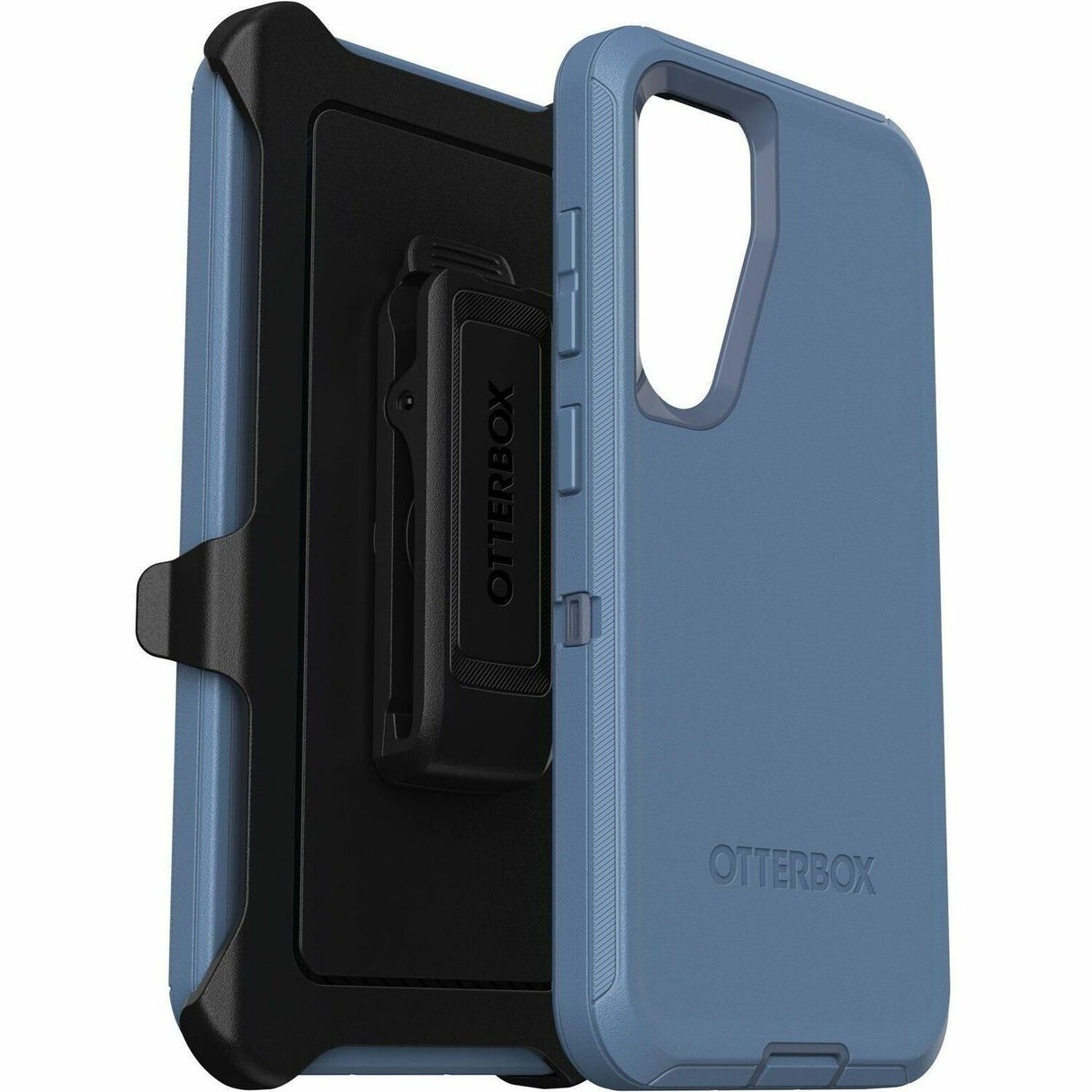 OtterBox Defender Carrying Case (Holster) Samsung Galaxy S24 Smartphone - Baby Blue Jeans (Blue)