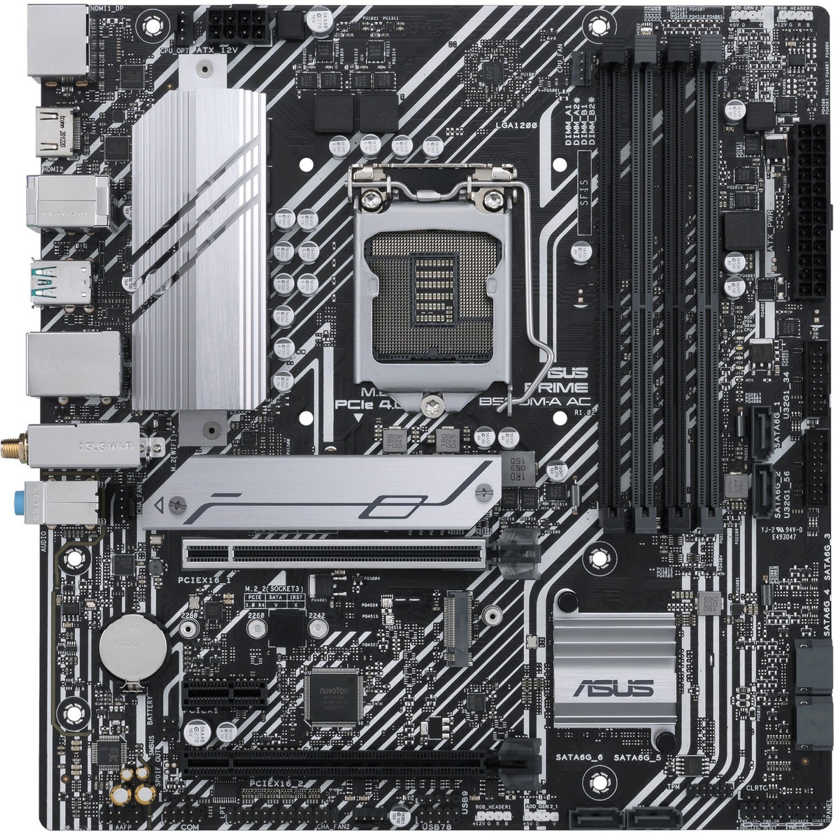 Asus Prime B560M-A AC Desktop Motherboard - Intel B560 Chipset - Socket LGA-1200 - Intel Optane Memory Ready - Micro ATX