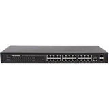 Intellinet 24-Port Network Switch, 24-Port (RJ45), Rackmount, Gigabit, 4 SFP, Ethernet Web-Smart, 10/100/1000 Mbit/ (With C14 2 Pin Euro Power Cord)