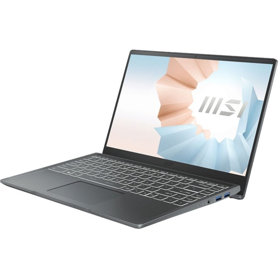 MSI Modern 14 B11SB-084 14" Notebook - Full HD - 1920 x 1080 - Intel Core i5 11th Gen i5-1135G7 900 MHz - 8 GB Total RAM - 1 TB SSD - Carbon Gray