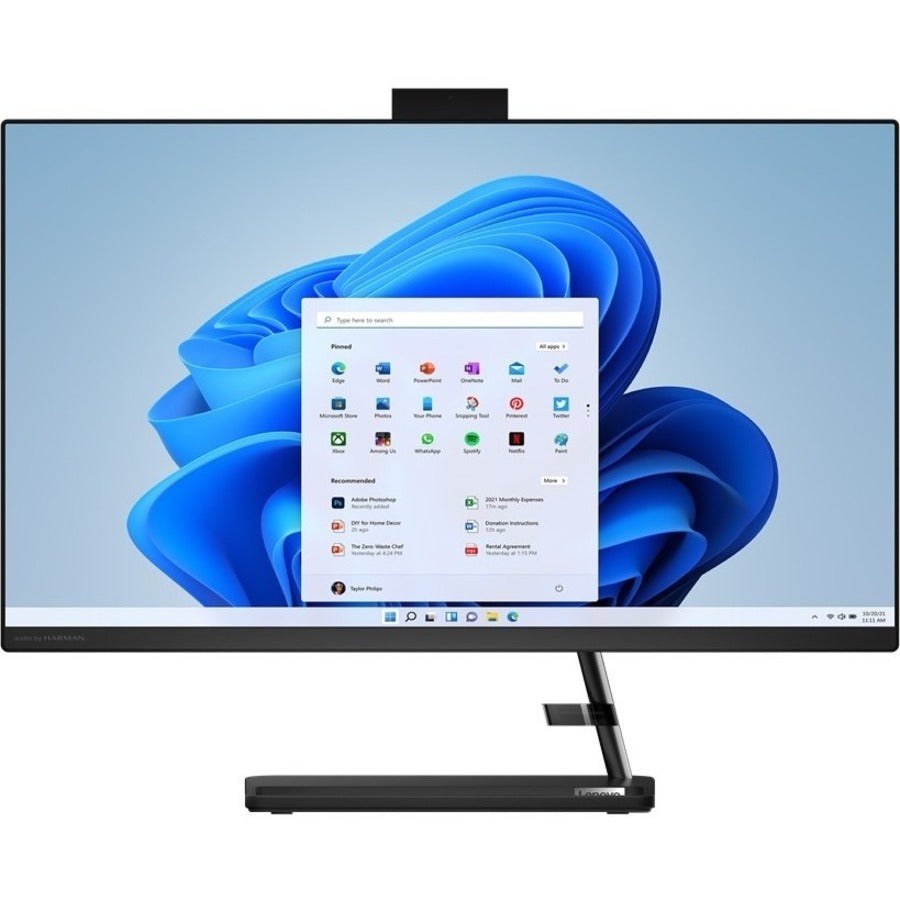 Lenovo IdeaCentre 3 22IAP7 F0GG000PUS All-in-One Computer - Intel Pentium 8505 Penta-core (5 Core) 1.20 GHz - 8 GB RAM DDR4 SDRAM - 256 GB M.2 PCI Express NVMe 4.0 x4 SSD - 21.5" Full HD 1920 x 1080 - Desktop - Black