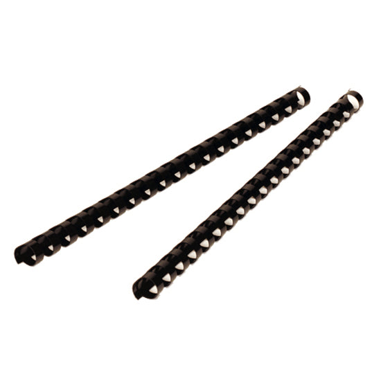 Fellowes Plastic Binding Combs - Black, 1/4" Diameter