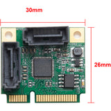 IO Crest Half Height 2 Port SATA III RAID Mini PCI-e 2.0 Card