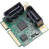 IO Crest Half Height 2 Port SATA III RAID Mini PCI-e 2.0 Card