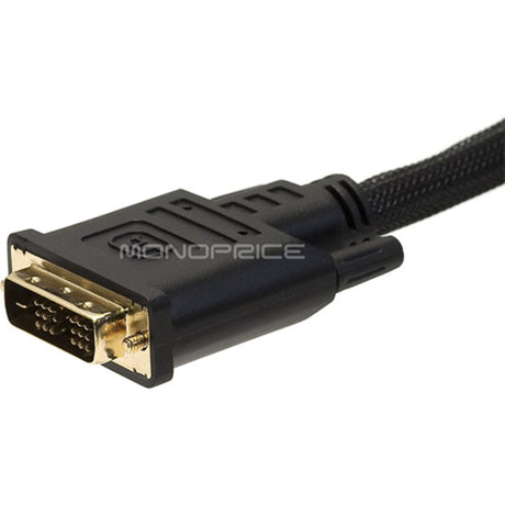 Monoprice 10ft 24AWG CL2 High Speed HDMI to DVI Adapter Cable w / Net Jacket - Black