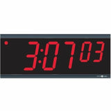 Pyramid 4in x 6 Digit Red LED Digital Wall Clock