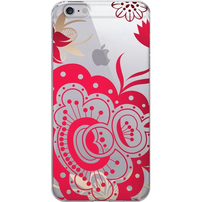 OTM Floral Prints Clear Phone Case, Paisley Red - iPhone 6/6S