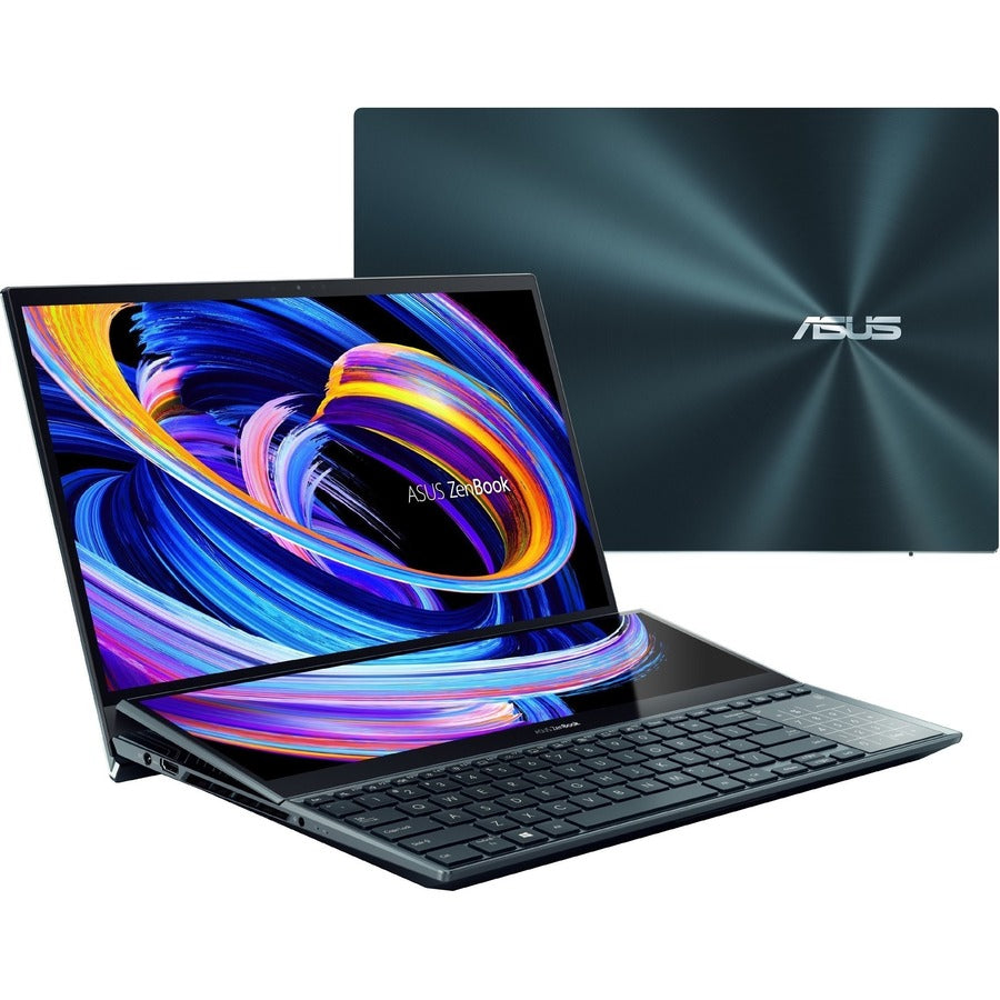 Asus ZenBook Pro Duo 15 OLED UX582 UX582ZM-XS96T 15.6" Touchscreen Notebook - 4K UHD - 3840 x 2160 - Intel Core i9 12th Gen i9-12900H Tetradeca-core (14 Core) 2.50 GHz - 32 GB Total RAM - 32 GB On-board Memory - 1 TB SSD - Celestial Blue