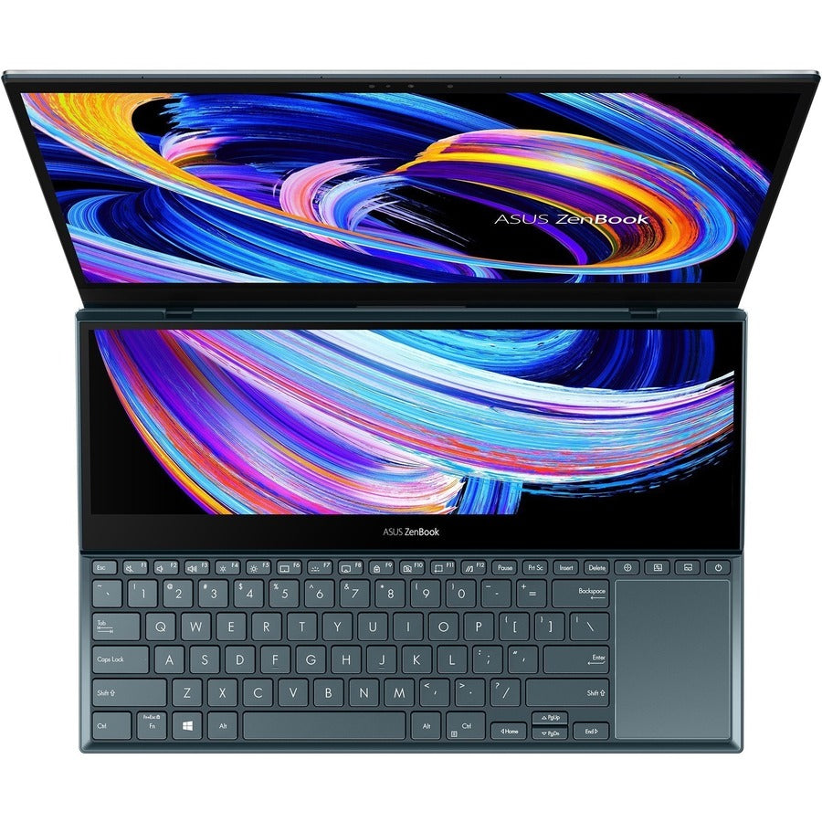 Asus ZenBook Pro Duo 15 OLED UX582 UX582ZM-XS96T 15.6" Touchscreen Notebook - 4K UHD - 3840 x 2160 - Intel Core i9 12th Gen i9-12900H Tetradeca-core (14 Core) 2.50 GHz - 32 GB Total RAM - 32 GB On-board Memory - 1 TB SSD - Celestial Blue