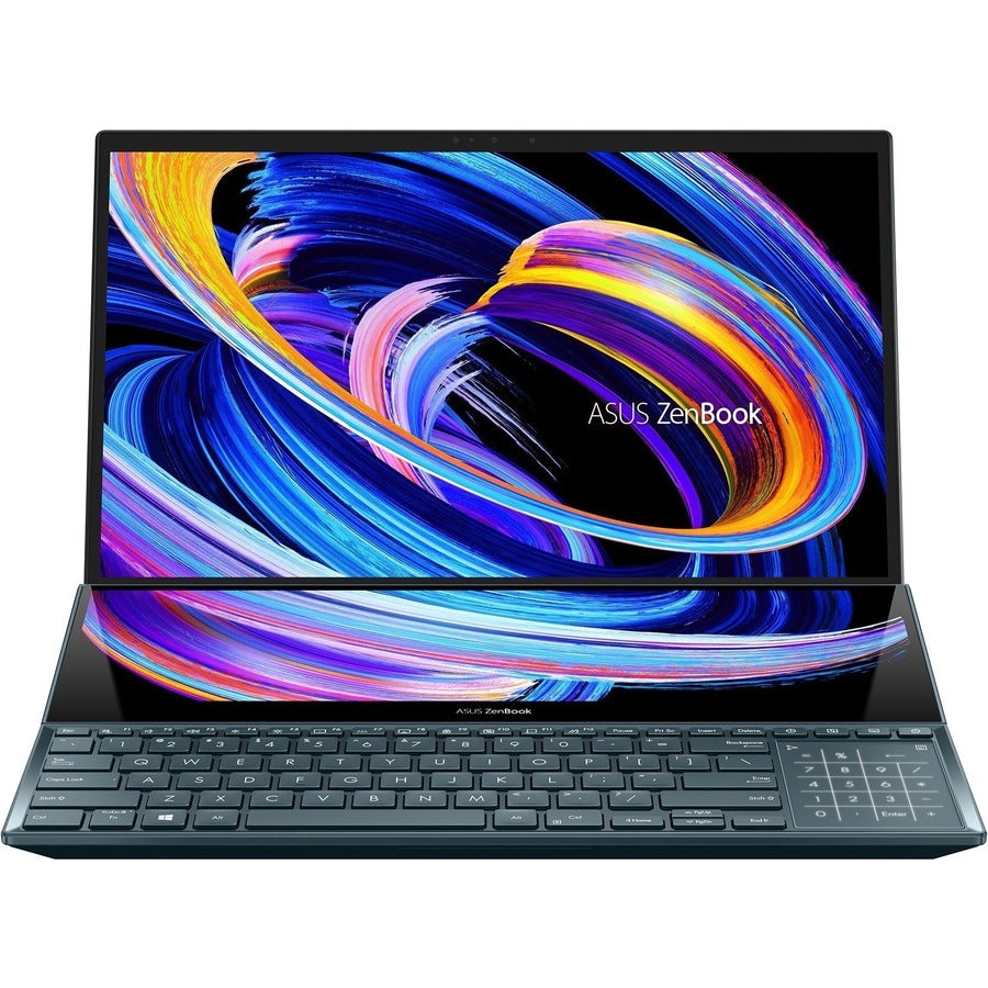 Asus ZenBook Pro Duo 15 OLED UX582 UX582ZM-XS96T 15.6" Touchscreen Notebook - 4K UHD - 3840 x 2160 - Intel Core i9 12th Gen i9-12900H Tetradeca-core (14 Core) 2.50 GHz - 32 GB Total RAM - 32 GB On-board Memory - 1 TB SSD - Celestial Blue