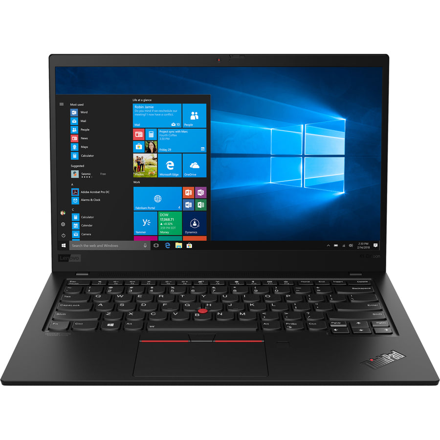 Lenovo ThinkPad X1 Carbon 7th Gen 20QD000AUS 14" Ultrabook - 1920 x 1080 - Intel Core i5 8th Gen i5-8365U Quad-core (4 Core) 1.60 GHz - 8 GB Total RAM - 256 GB SSD - Black