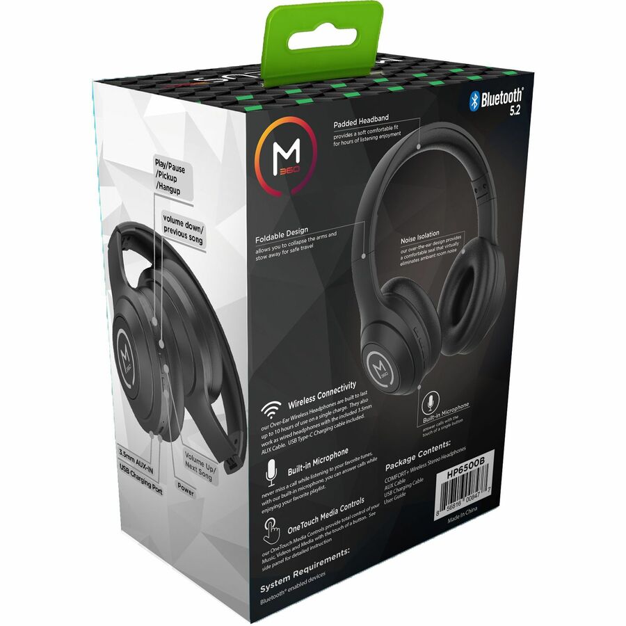 M360 Comfort Plus Wireless over ear Headphones Bluetooth 5.3 HP6500L