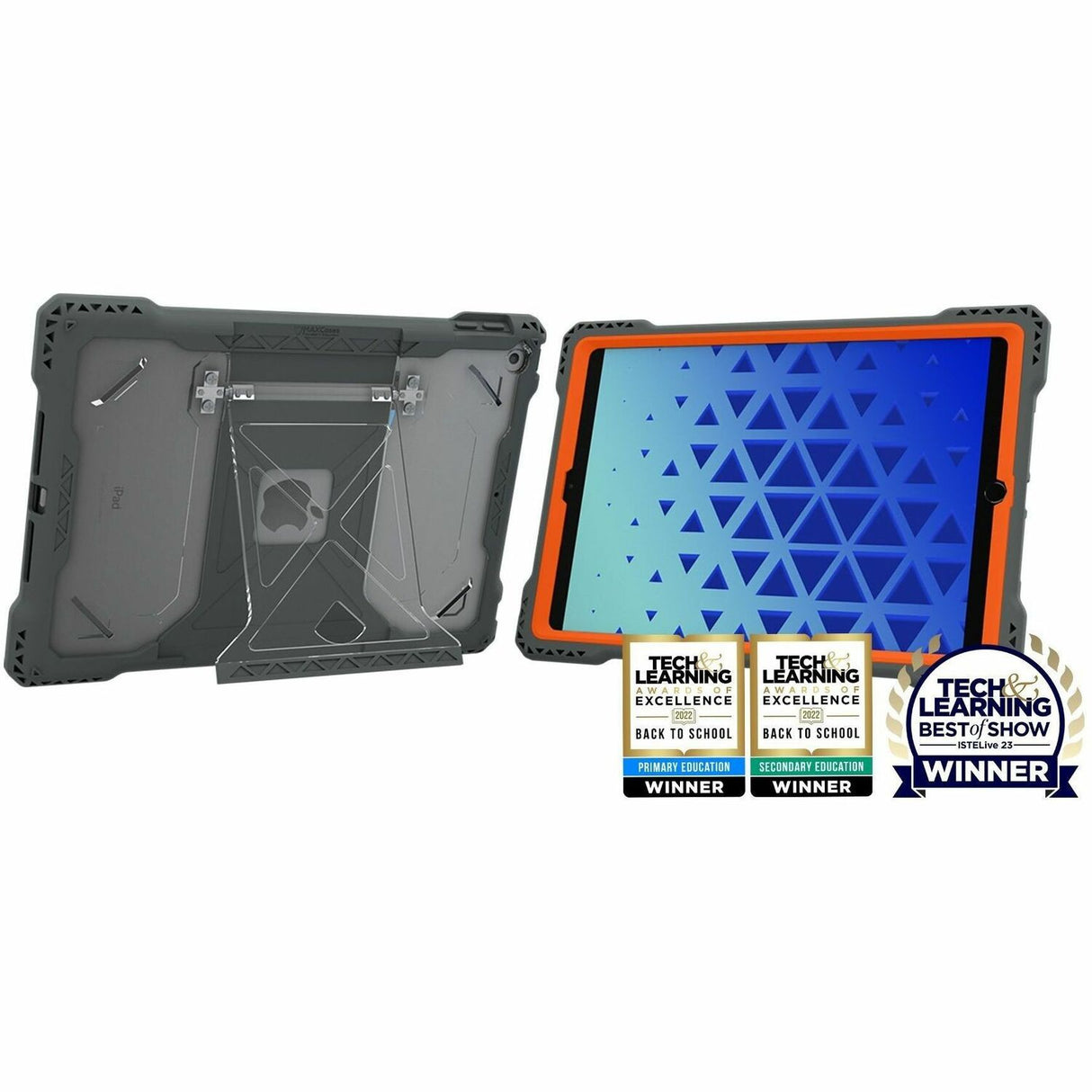 Shield Extreme-X2 for iPad 9 10.2" (Fits iPad 7/8/9) (Orange Bezel-Gray Case)