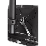 Atdec ceiling mount for medium display, long pole - Loads up to 55lb - Black - VESA 200x200