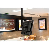 Atdec ceiling mount for medium display, long pole - Loads up to 55lb - Black - VESA 200x200