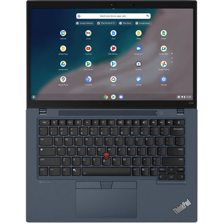 Lenovo ThinkPad C14 Gen 1 21C9000GUS 14" Chromebook - Full HD - 1920 x 1080 - Intel Core i5 12th Gen i5-1245U Deca-core (10 Core) - 8 GB Total RAM - 8 GB On-board Memory - 256 GB SSD - Abyss Blue