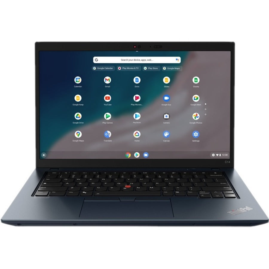 Lenovo ThinkPad C14 Gen 1 21C9000GUS 14" Chromebook - Full HD - 1920 x 1080 - Intel Core i5 12th Gen i5-1245U Deca-core (10 Core) - 8 GB Total RAM - 8 GB On-board Memory - 256 GB SSD - Abyss Blue