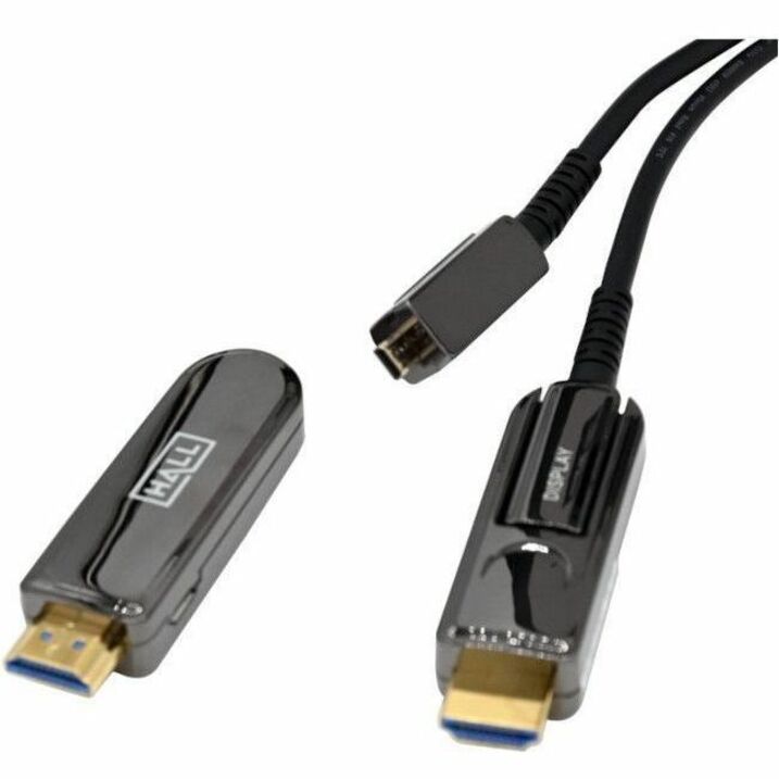 Hall CHD-JAV4K-DE 18 Gbps 4K Javelin Active Plenum HDMI Cable w/ Detachable Ends