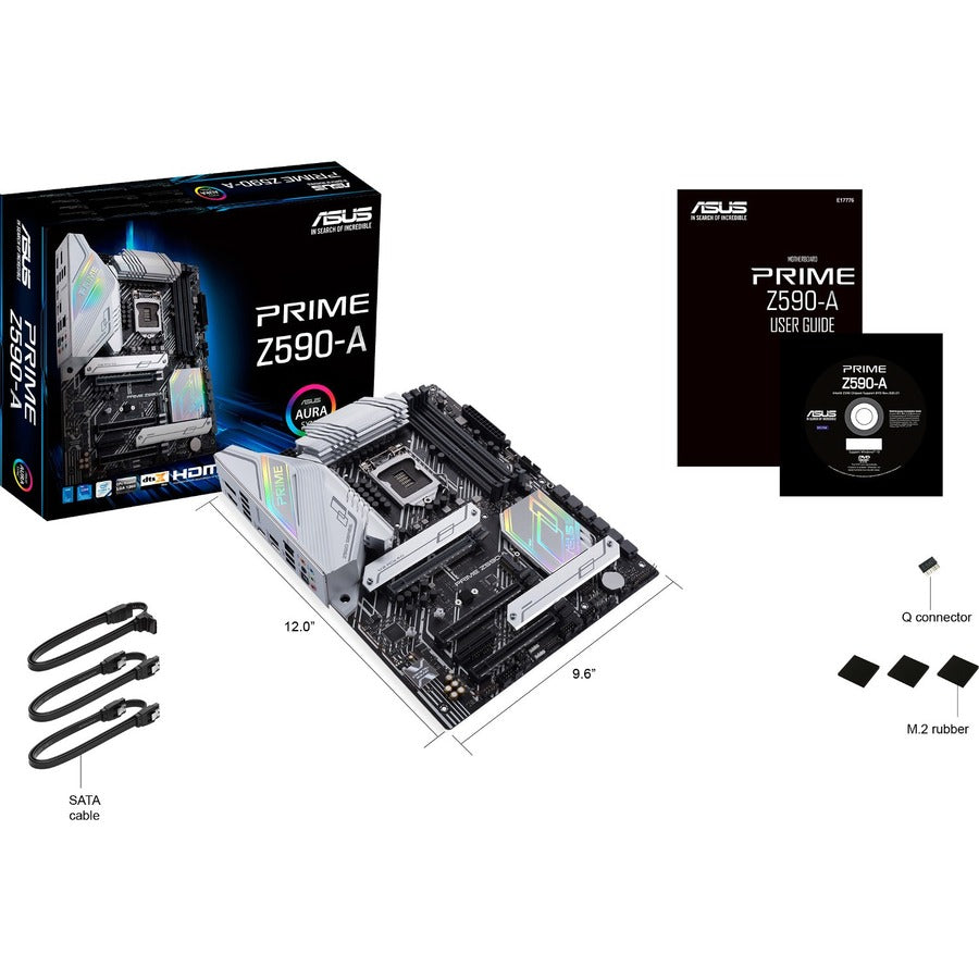 Asus Prime Z590-A Desktop Motherboard - Intel Z590 Chipset - Socket LGA-1200 - Intel Optane Memory Ready - ATX