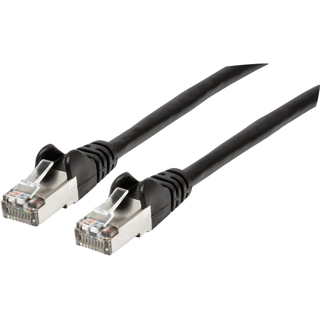 Manhattan Cat6a S/FTP Patch Cable, 1 ft., Black