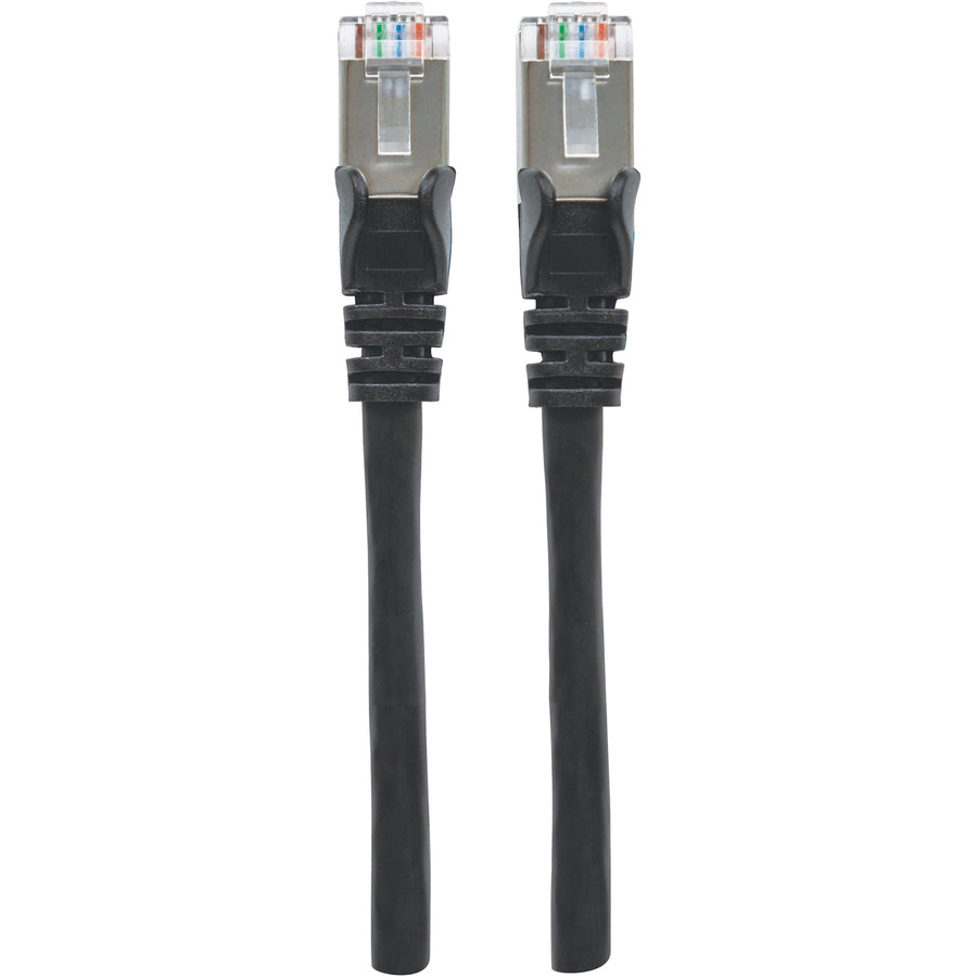 Manhattan Cat6a S/FTP Patch Cable, 1 ft., Black