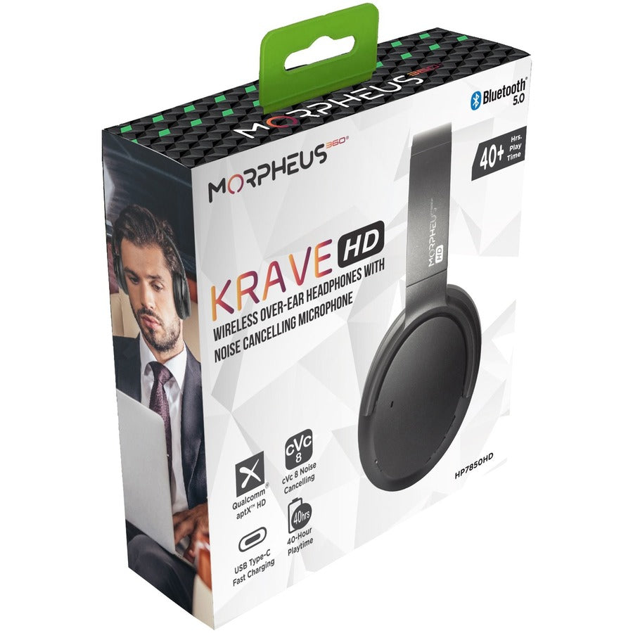 Morpheus 360 Krave HD Wireless over-ear Headphones - Bluetooth Headset with Microphone - HP7850HD