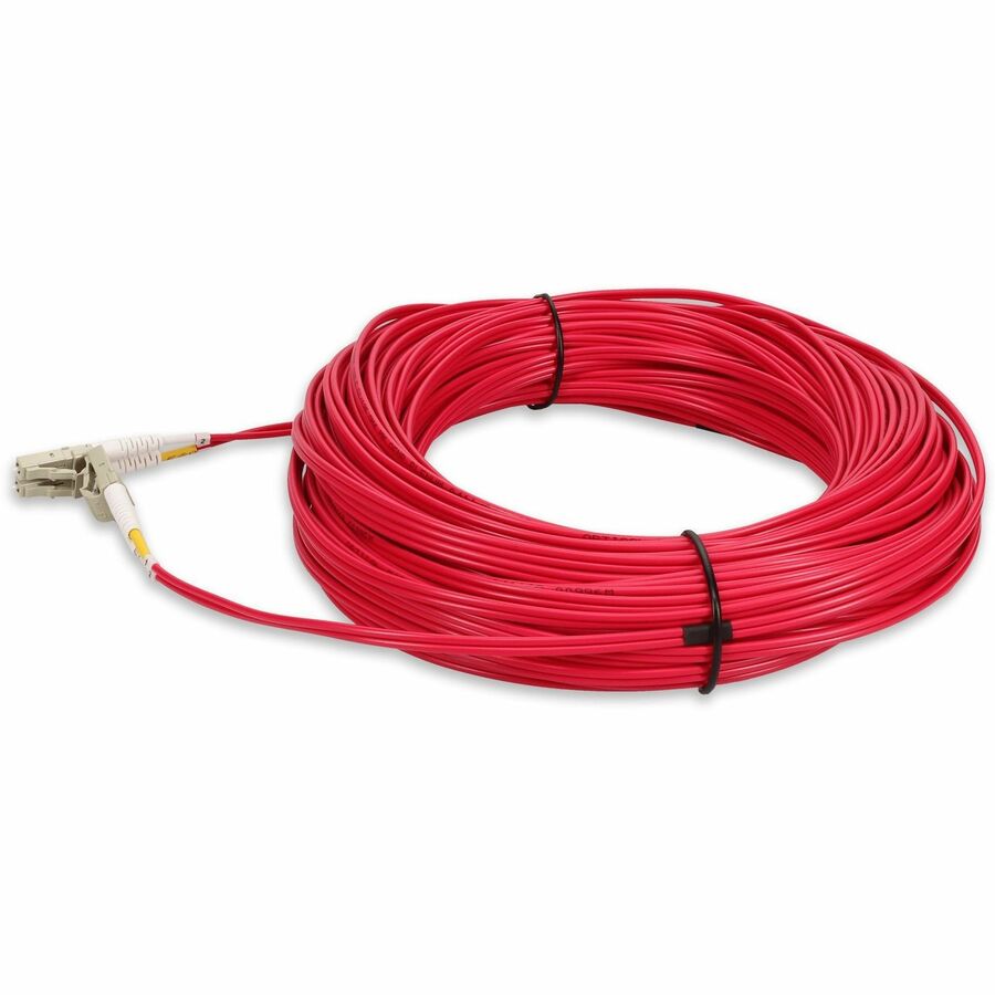 AddOn 15m LC (Male) to LC (Male) Red OM3 Duplex Plenum-Rated Fiber Patch Cable