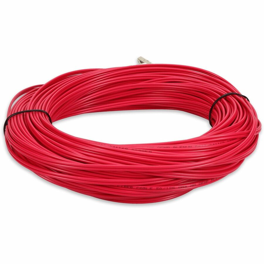 AddOn 15m LC (Male) to LC (Male) Red OM3 Duplex Plenum-Rated Fiber Patch Cable