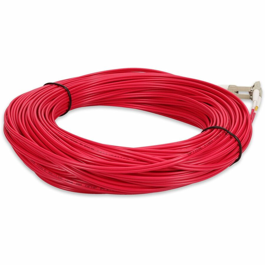 AddOn 15m LC (Male) to LC (Male) Red OM3 Duplex Plenum-Rated Fiber Patch Cable