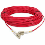 AddOn 15m LC (Male) to LC (Male) Red OM3 Duplex Plenum-Rated Fiber Patch Cable