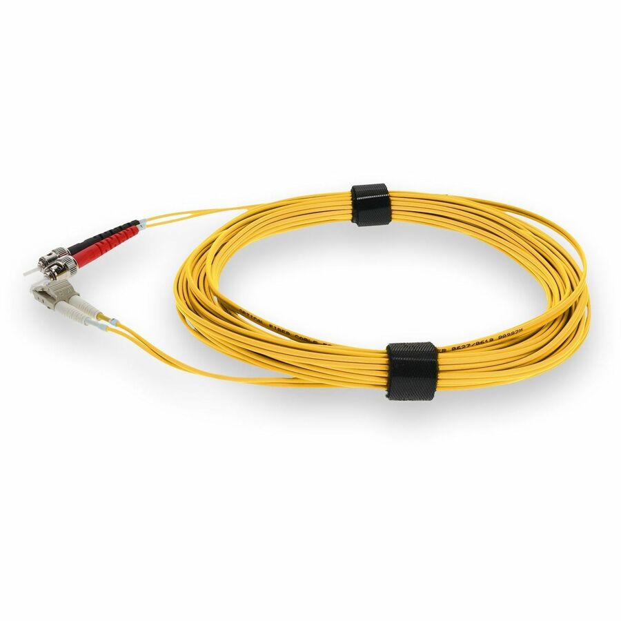 AddOn 1m LC (Male) to ST (Male) Yellow OM4 Duplex Fiber OFNR (Riser-Rated) Patch Cable