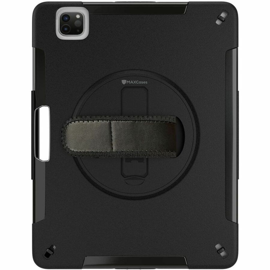 Extreme Shield for iPad Pro 12" (2020/2021) w/ Handstrap, Shoulder Strap, Pencil Garage (Black)