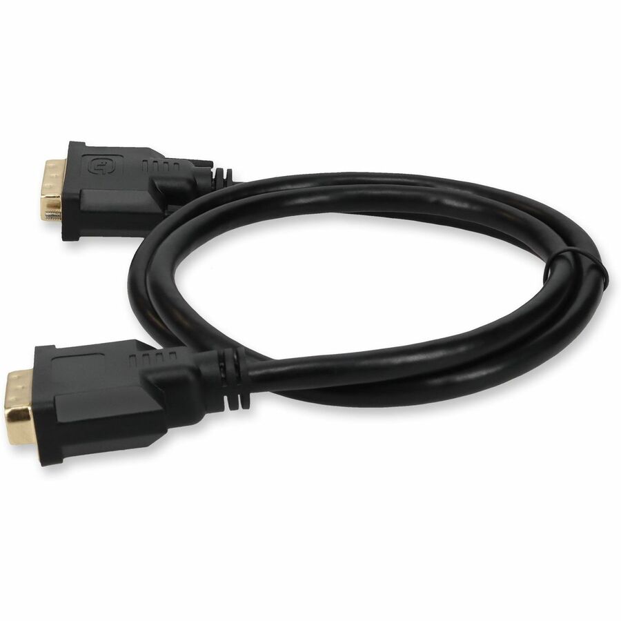 10ft DVI-D Dual Link (24+1 pin) Male to DVI-D Dual Link (24+1 pin) Male Black Cable For Resolution Up to 2560x1600 (WQXGA)