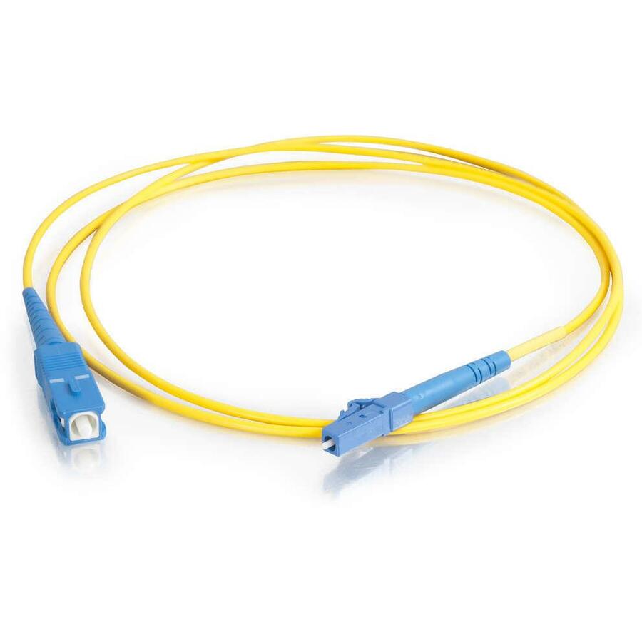 C2G 15m LC-SC 9/125 OS1 Simplex Singlemode PVC Fiber Optic Cable - Yellow